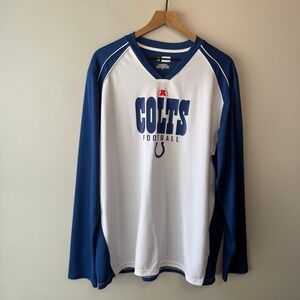 NFL Team Apparel Indianapolis Colts Mens XL Long Sleeve Performance Shirt Blue